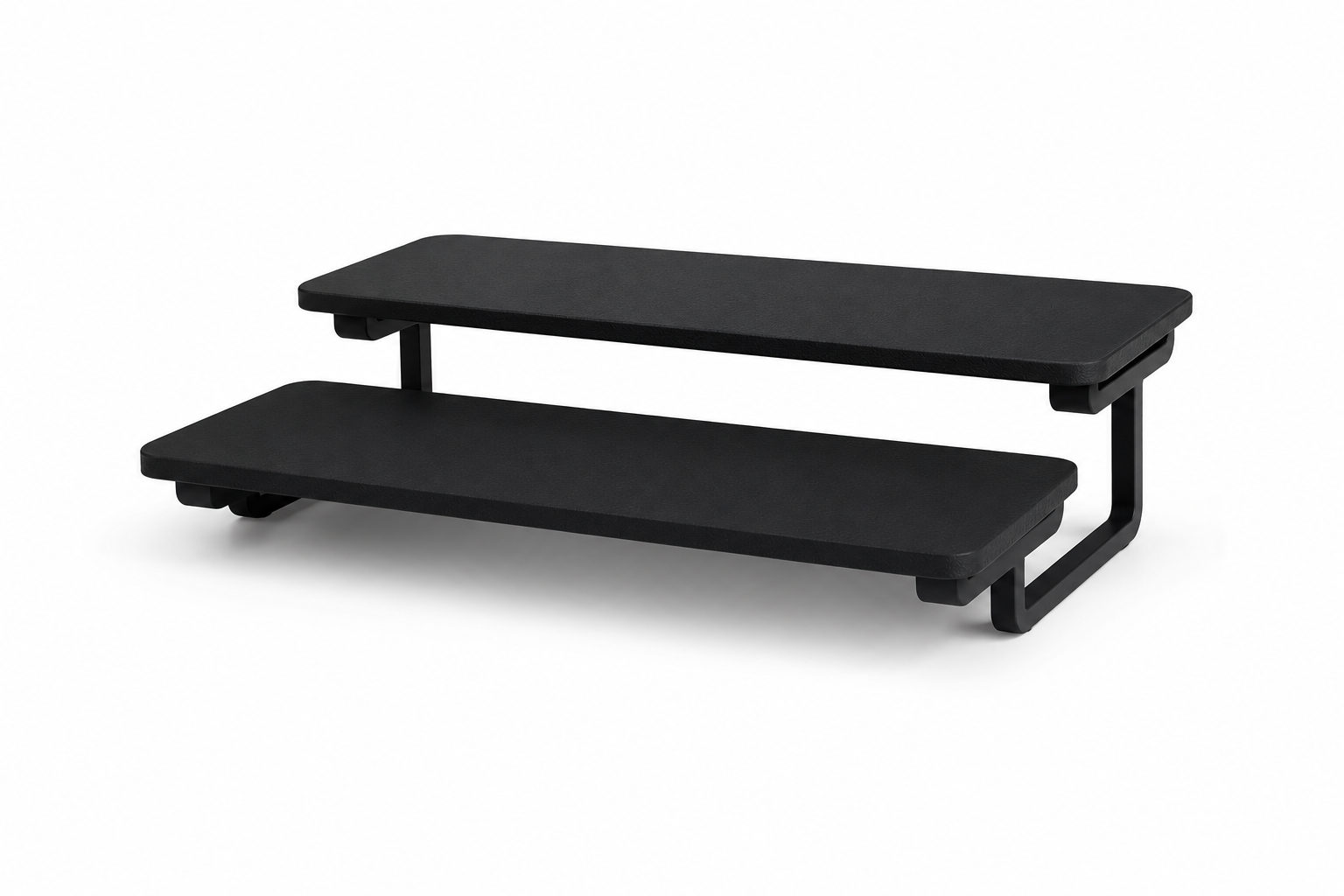 Schwarzes Regal/Display für Vitrinen