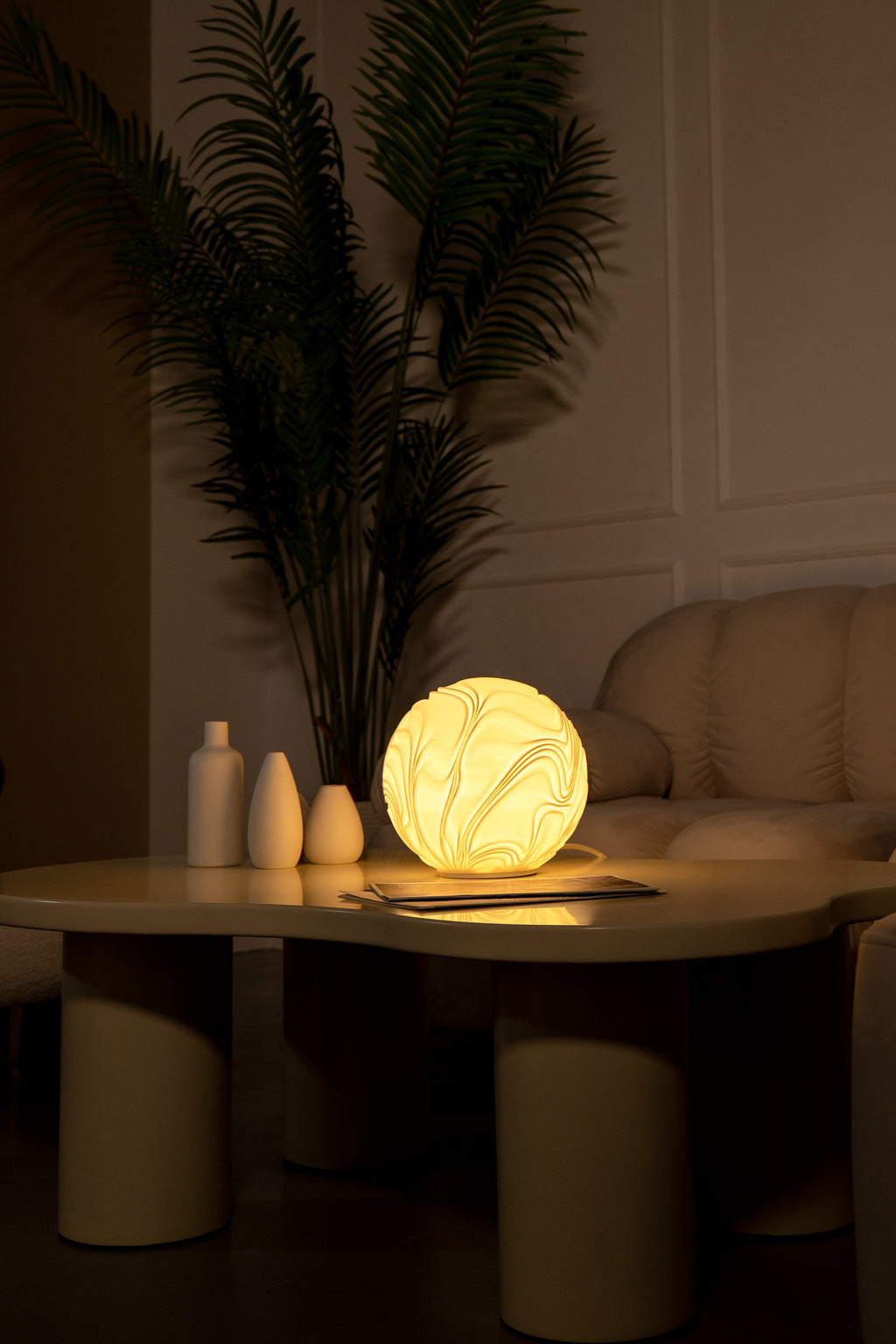 Fliessende Skulptur Lampe