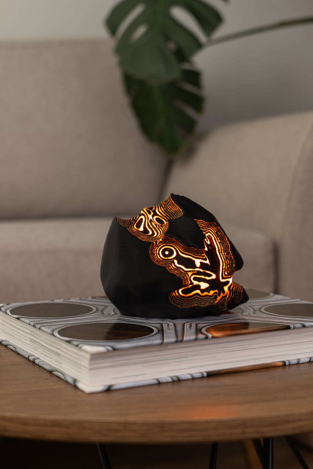 Feuer Skulptur LED Lampe