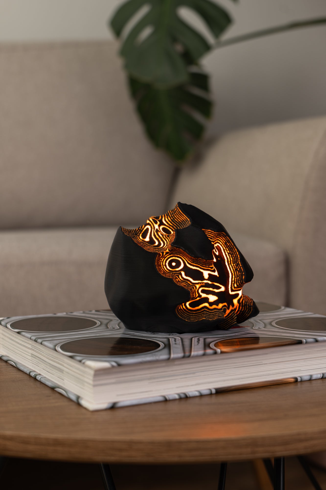 Feuer Skulptur LED Lampe