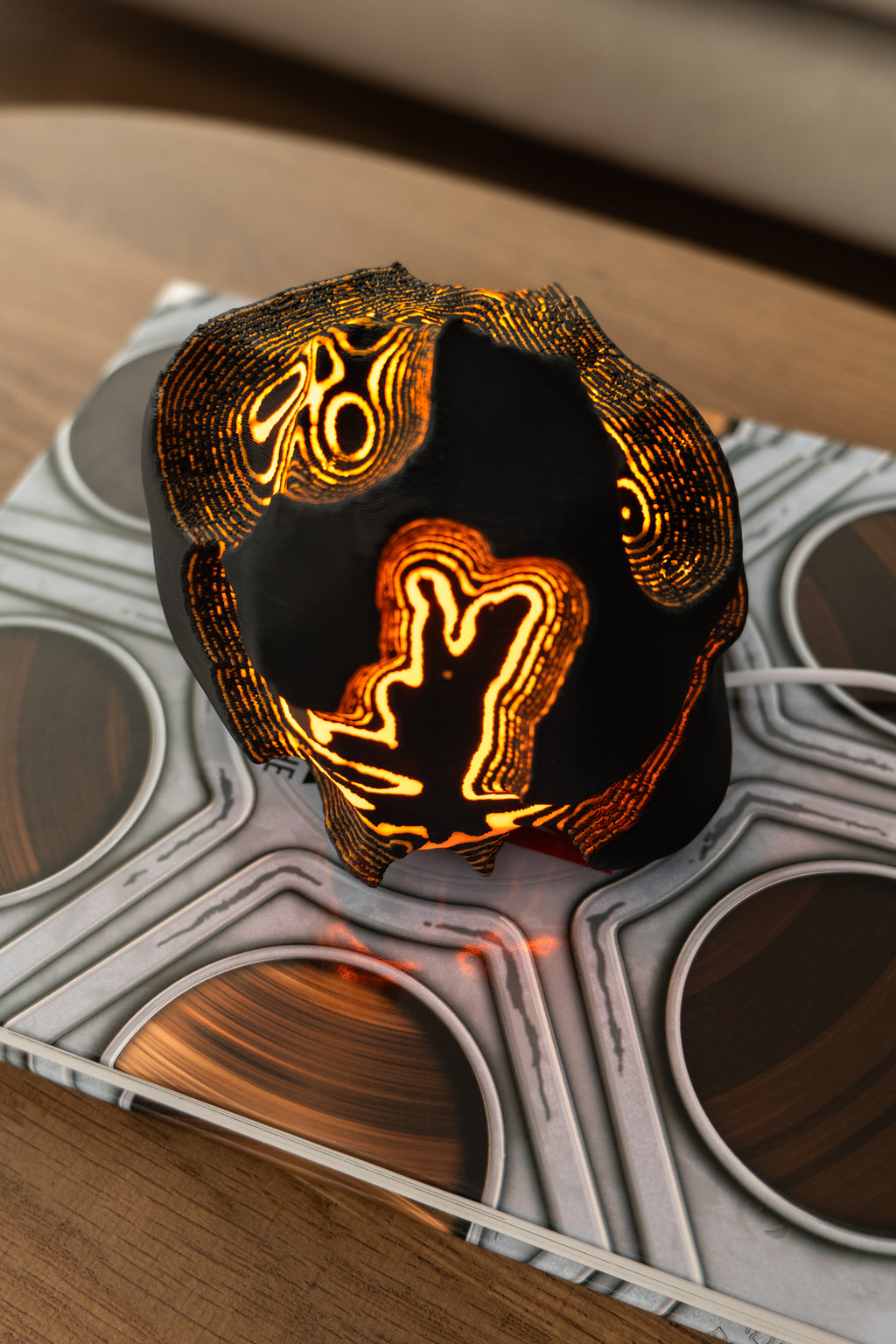 Feuer Skulptur LED Lampe