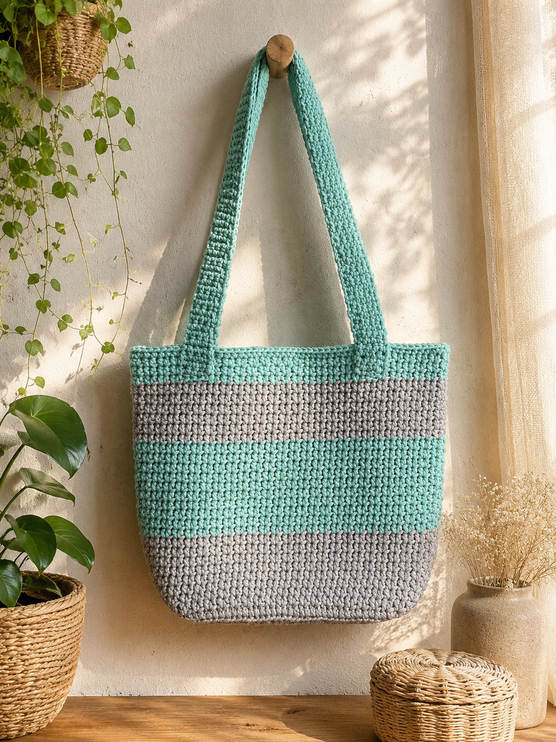 Gehäkelte Handtasche