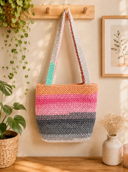 Gehäkelte Handtasche