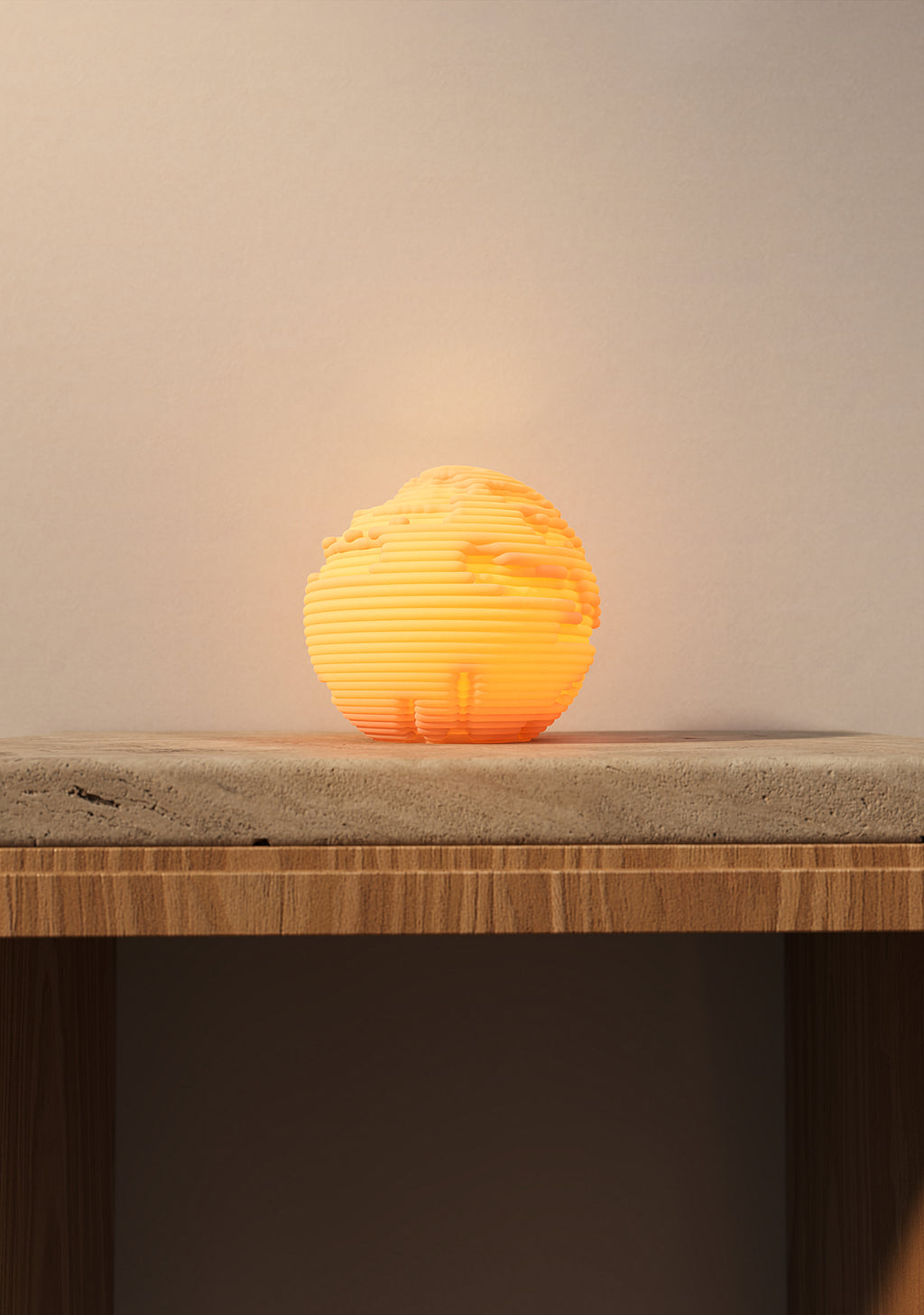 Erosions Skulptur LED Lampe