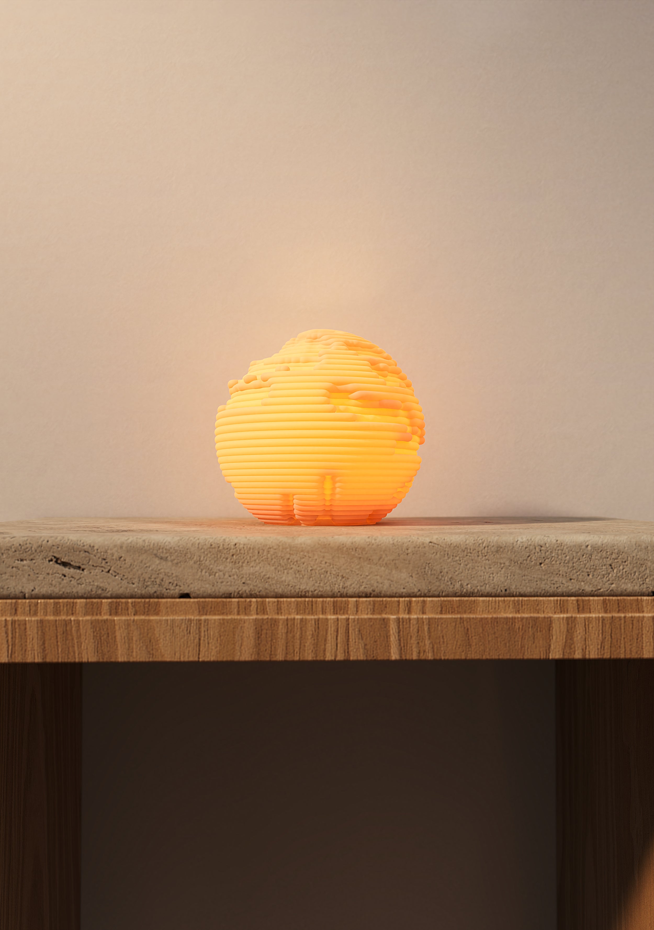 Erosions Skulptur LED Lampe