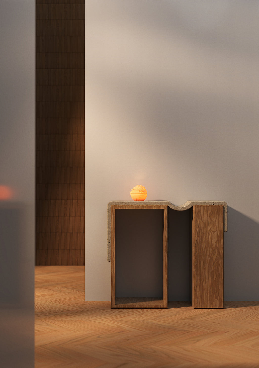 Erosions Skulptur LED Lampe