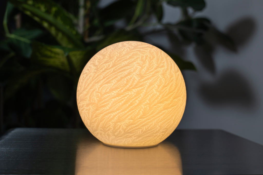 Raureif-Skulptur Lampe