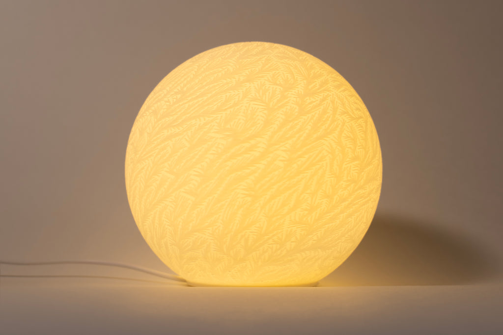 Raureif-Skulptur Lampe