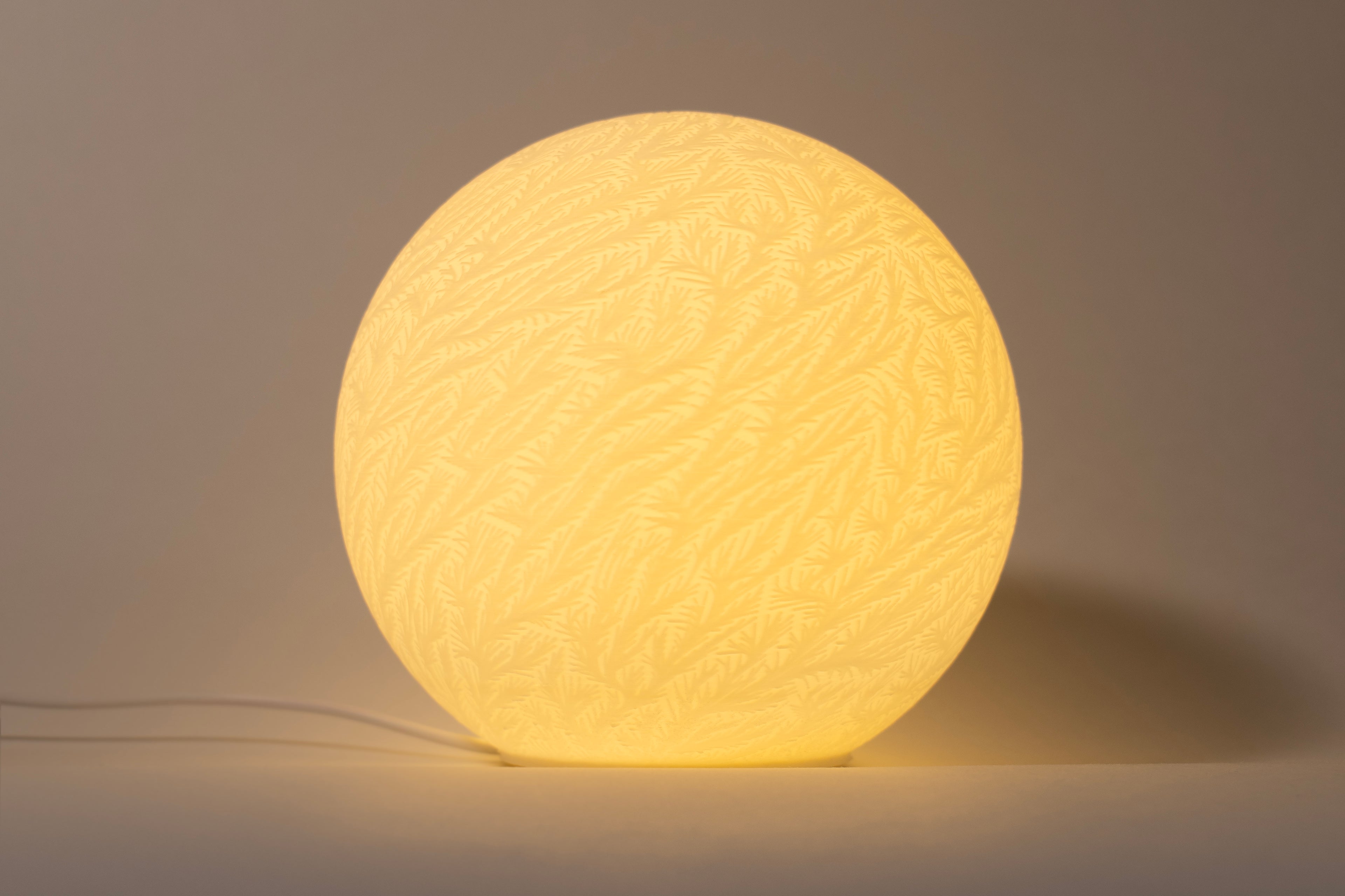 Raureif-Skulptur Lampe